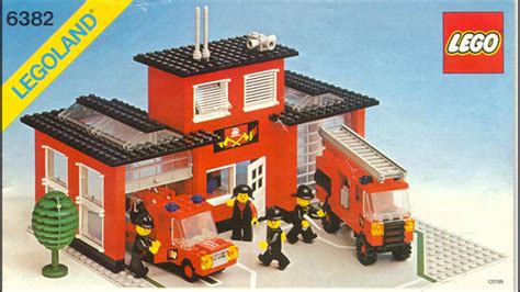 old lego fire station|vintage lego fire truck.